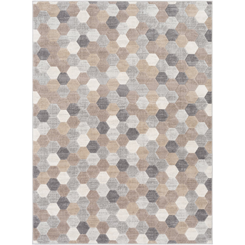 Geometric Indoor Rug, Rectangle 5'3" x 7'3"