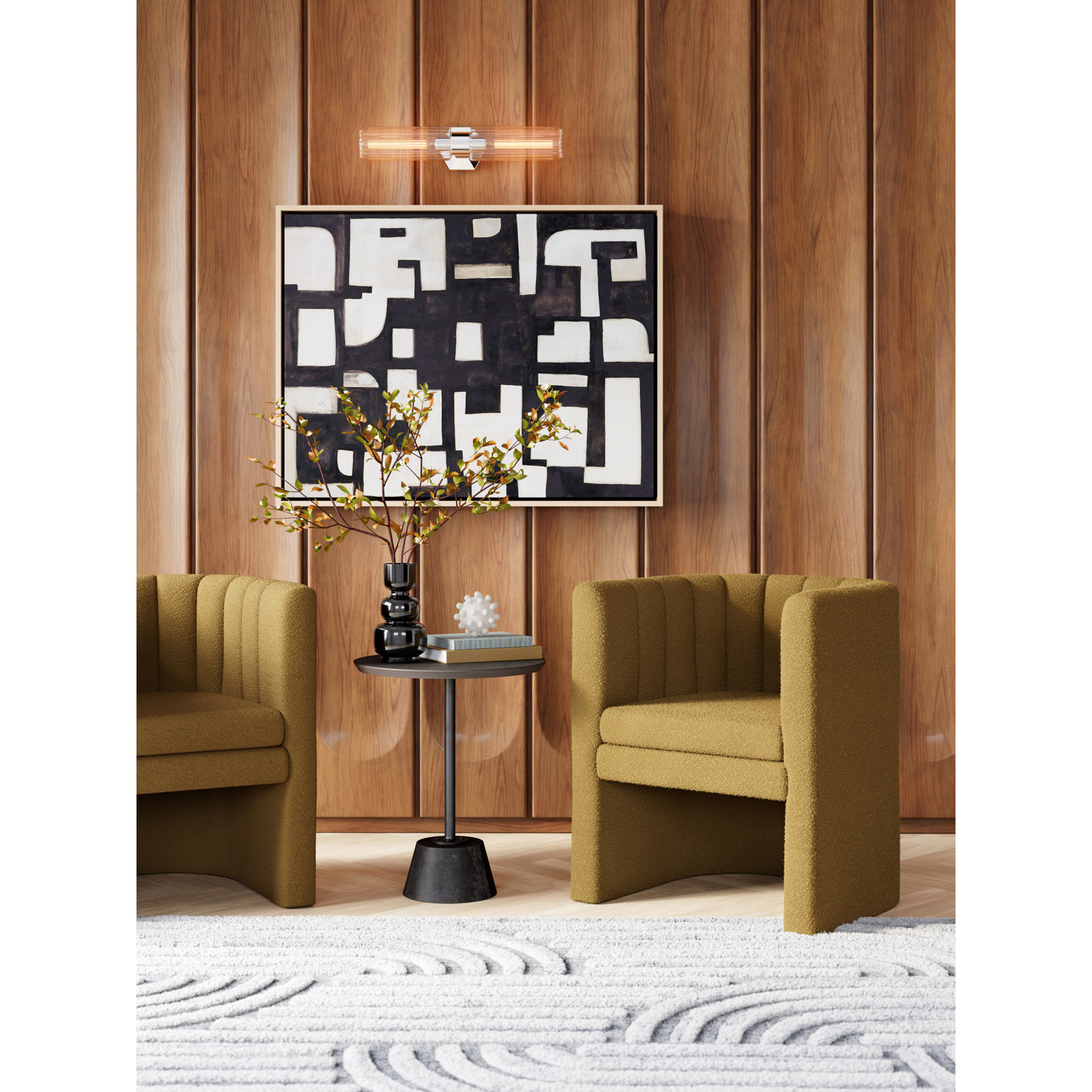 Thomas Solid Wood End Table, Dark Brown/Black