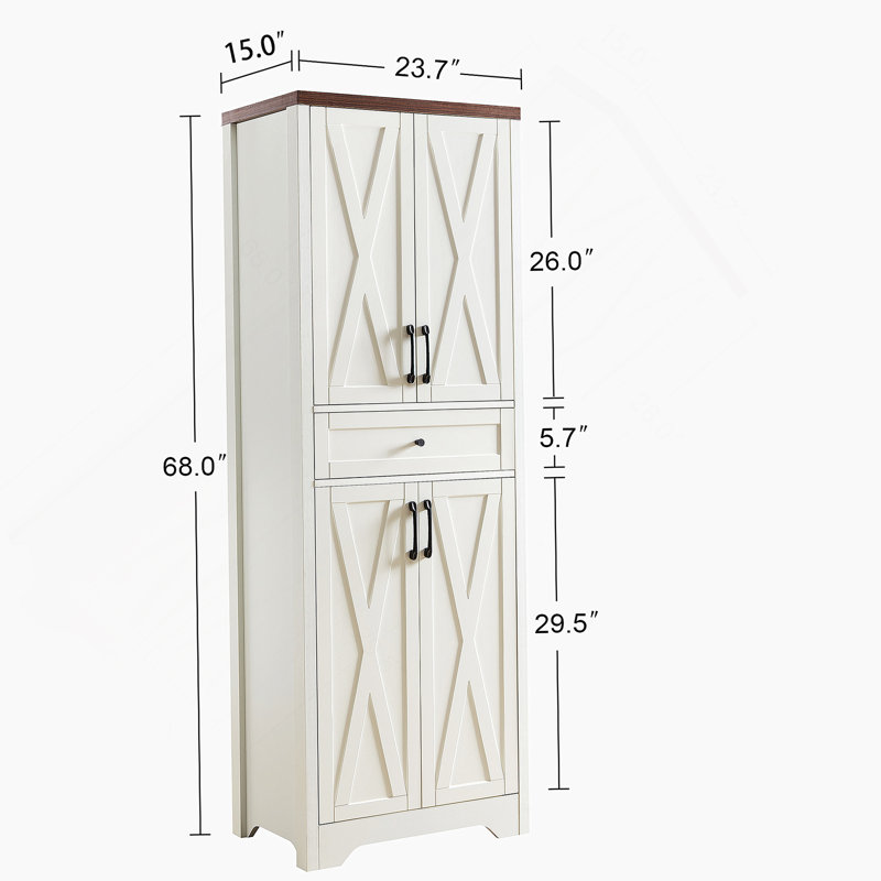 66" Side Cabinet, Walnut, Walnut