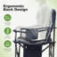 Chaise de camping pliante surdimensionnée et rembourrée pour usage intensif avec rangement pour porte-gobelet et sac isotherme, capacité, épaisseur