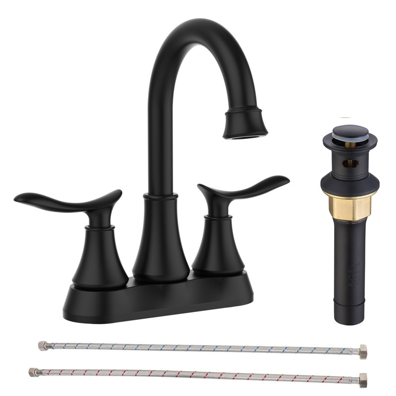 Bathroom faucet with 360 degree turn spout, Matt Black