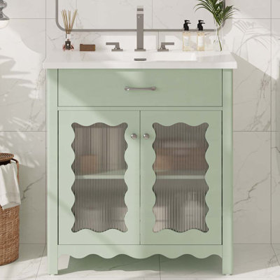 Meuble-lavabo 31 po avec verre trempé