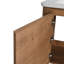 Ensemble de meuble-lavabo mural 40 po avec tablettes en céramique blanche, 1 porte à fermeture en douceur, emballage Kd, conception en contreplaqué, charnières à fermeture silencieuse, rebords d'armoire arrondis contemporain-171898383