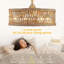 Luminaire de ventilateur de plafond semi-encastré en or 20 pouces, abat-jour tambour avec 7 pales transparentes, télécommande, base E26, moteur réversible, style maison de campagne bohème