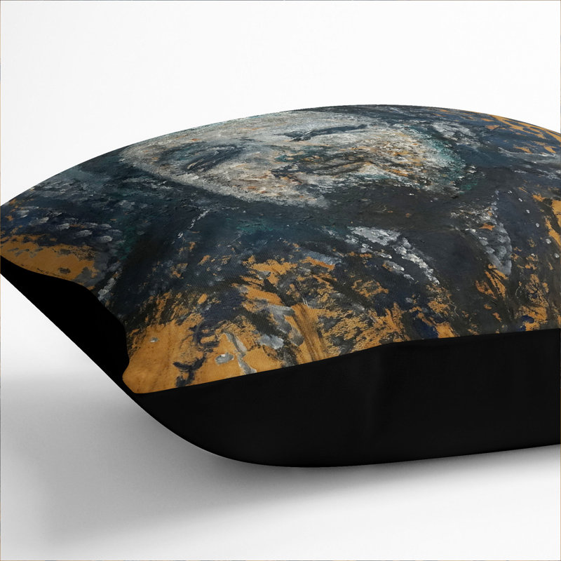 Square Cushion, 55cm H x 55cm W x 20cm D, Black