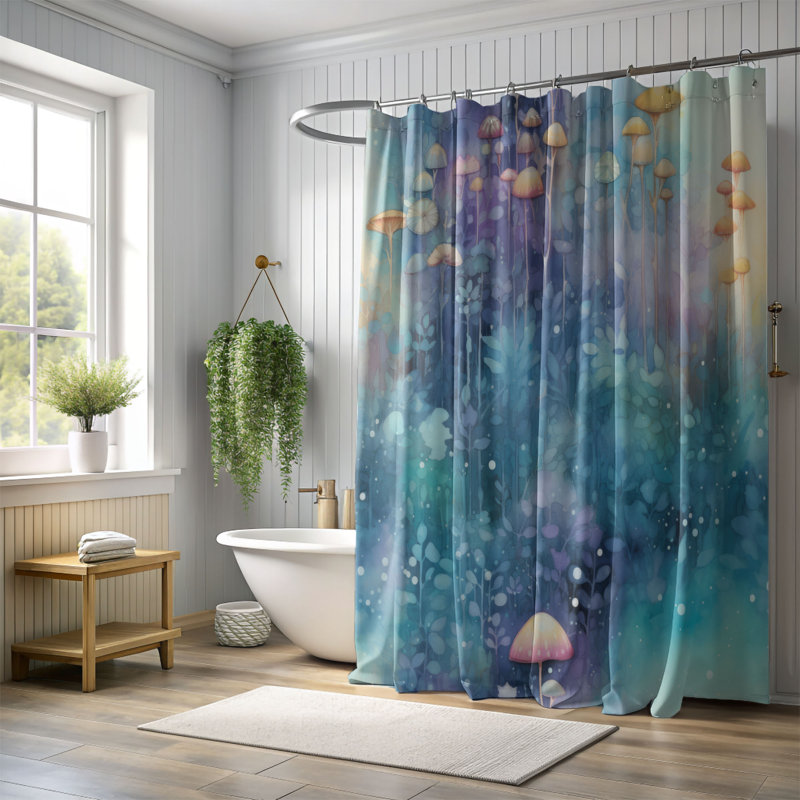 Rideau de douche Woodland Harmony - Premium, H 74 po x l 71 po