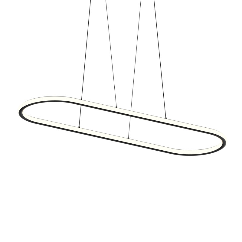 Luna 49.5'' Satin Black Dual-Sided LED Pendant Light