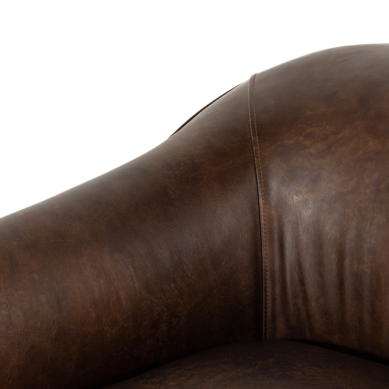 Highland Quinton Swivel Chair - Arvada Cigar, Cigar Genuine Leather