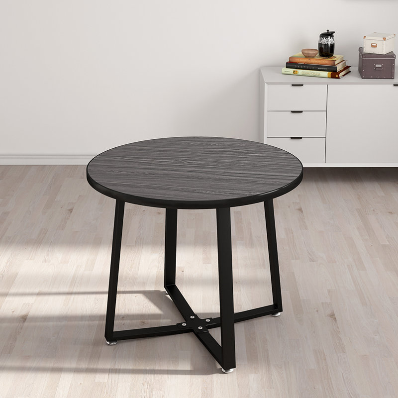 Ensemble repas rond 35,4 po Jazabella, Île Seymour Nord, Galapagos, Noir