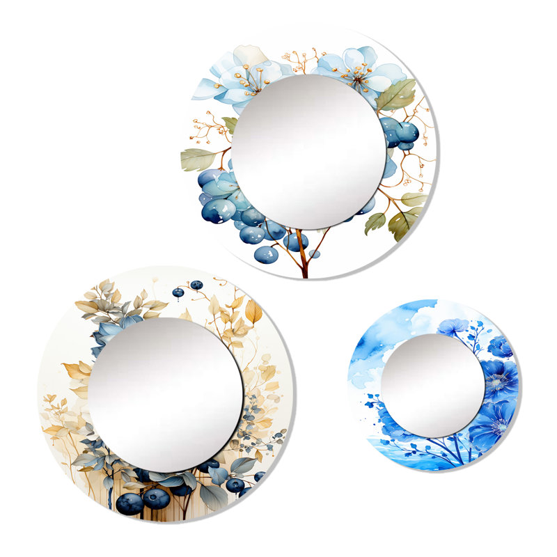 Nalea Metal Round Mirror