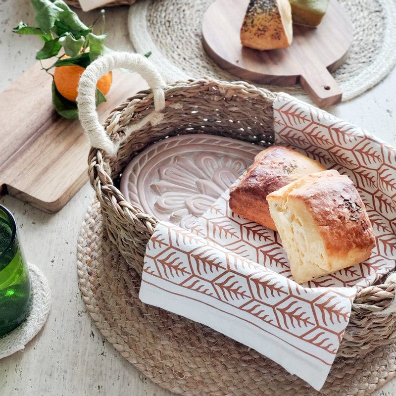Réchaud à pain et panier - Fleur