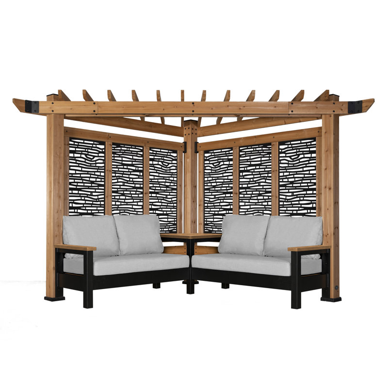 Backyard Discovery Tuscany Solid Wood Pergola (Bamboo/Pumice)