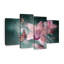 Ensemble 4 pièces papillon orchidée sur toile-601156178