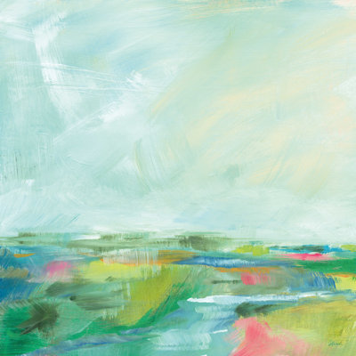 Colourful Horizon Square I by - Wrapped Canvas Print