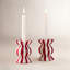 Ensemble de 2 porte-bougies Red Stripe-116929936-132716199