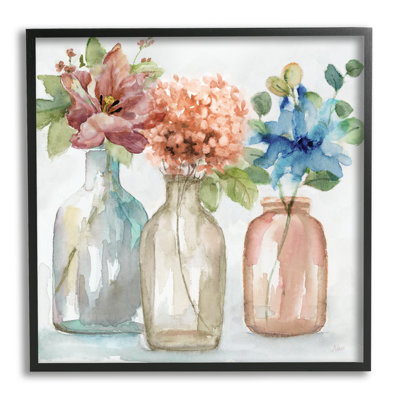 Arrangement botanique floral dans un vase floral par Nan - Peinture