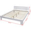 vidaXL Bed Frame Solid Pinewood-43556312-43556313