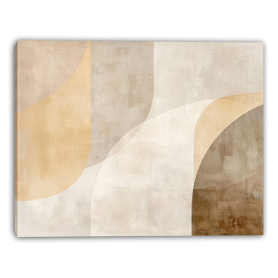 «Sunlit Arches Neutral», art abstrait sur toile tendue