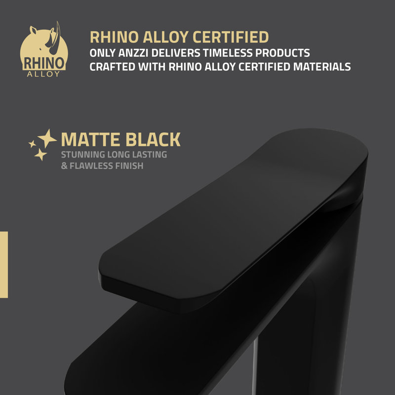 Matte Black Single-Hole Single-Handle Bathroom Faucet
