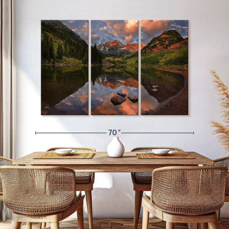 Alvord Maroon Bells Mountain Lake, 32" H x 50" W