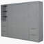 Lit escamotable grand format VARELON avec placard, tiroirs et tablettes-2057117675