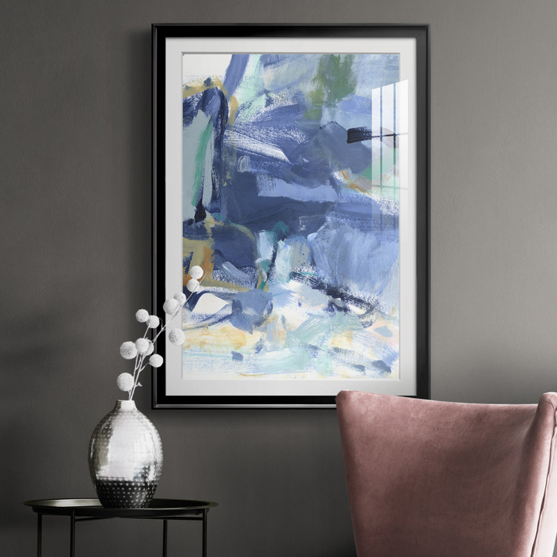 " Blue Room I ", 36.5" H x 26.5" W, Black
