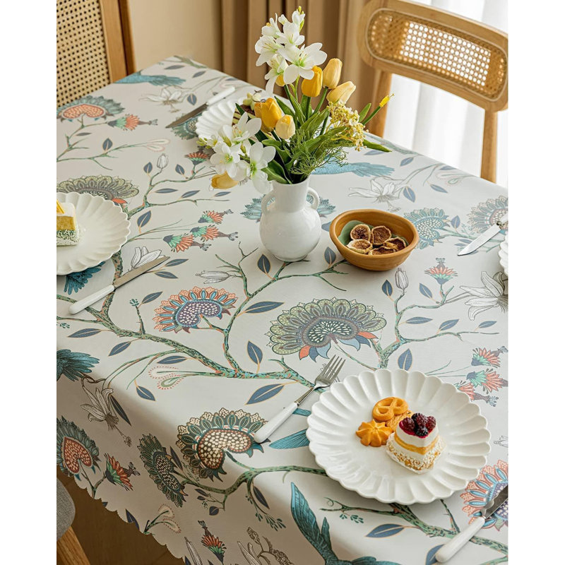 135x200cm Wipe Clean Rectangle Fabric Table Cloth