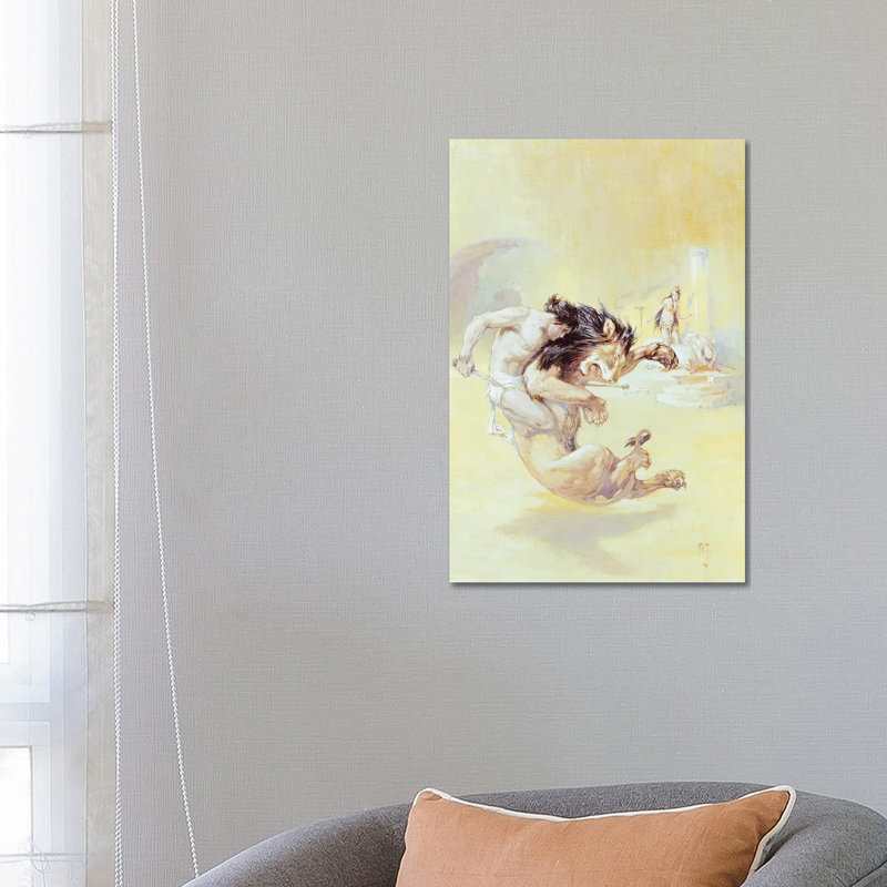Tarzan And The Jewels Of Opar by J. Allen St. John - Wrapped Canvas Print, 66.04 cm H x 45.72 cm W x 1.91 cm D