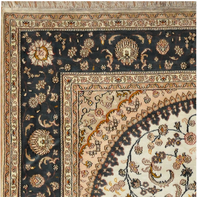 Tapis en soie noué à la main Sino Qum