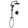 10" Exposed Shower Combo Set, Solid Brass Shower Kit with Pressured-Balanced Valve