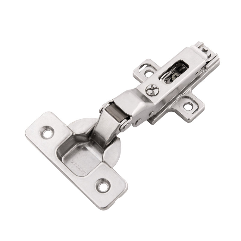 Concealed Self-Closing Hinges Full overlay Frameless Self-Close - Polished Nickel - Cabinet Door Hinges (Set of 2), 2