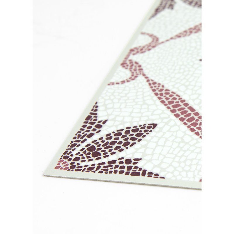Jamila Peel and Stick Floor Tiles, Burgundy