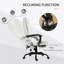 Fauteuil de massage vibrant à 7 points Vinsetto, fauteuil inclinable de direction haut dossier avec soutien lombaire-108779642