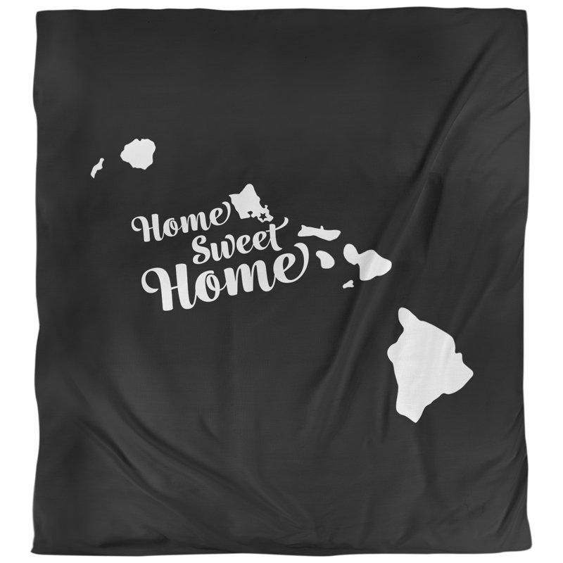 Housse de couette honolulu doux, Housse de couette pour grand lit, Noir, Microfibre