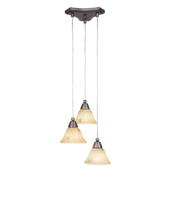 Luminaire suspendu en forme de cloche 3 lumières Nessa