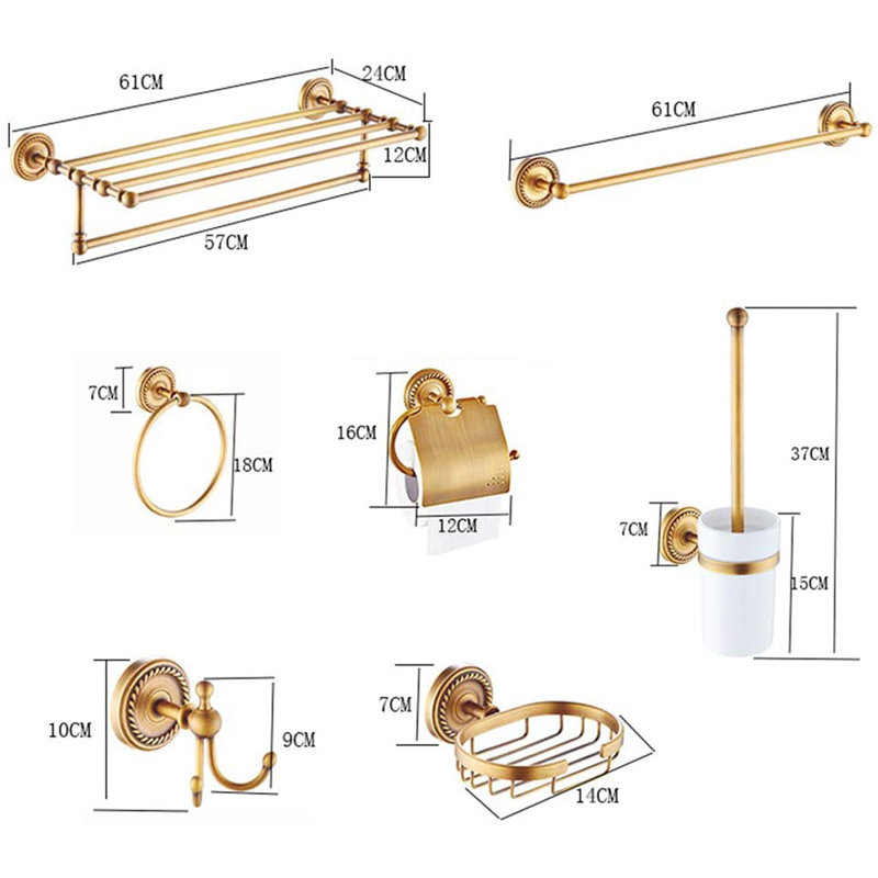 Gold Wall Mounted Towel Racks
