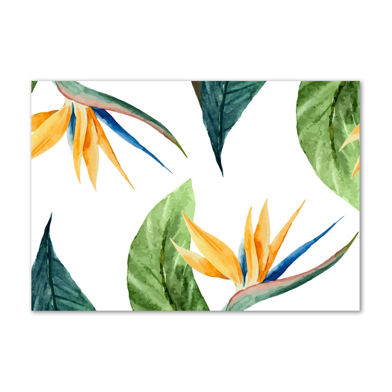 Tropical Flowers - Wrapped Canvas Print
