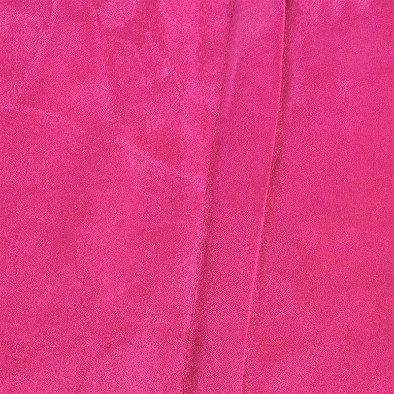 Fauteuil à billes cylindrique en suède 4 pieds Michael, Polyester fuchsia
