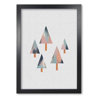 Pastel Trees 1 Piece Wall Art