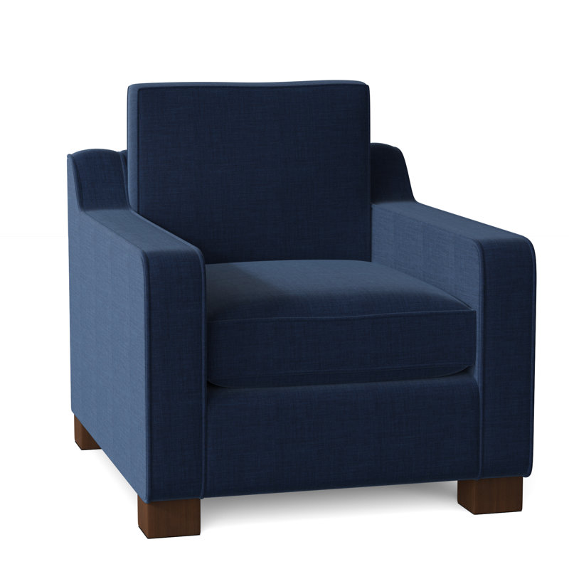 Aceyon 33" Wide Armchair, Espresso, Bennett Indigo