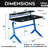 Caribe Metal Base Computer Desk-1529865653