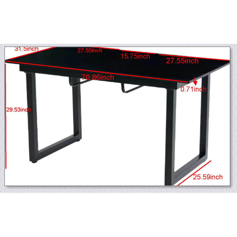 Table de salle à manger extensible moderne avec pieds en métal, parfaite pour les cuisines compactes et élégantes.