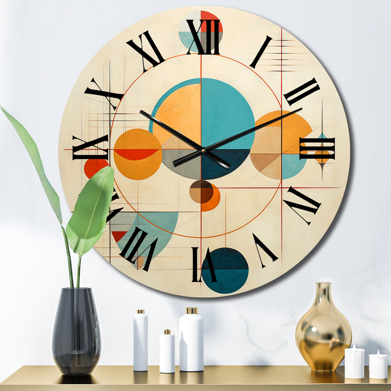 Distant Galaxies Midcentury Elegant Retro - Horloge murale moderne Mid-Century, Petit