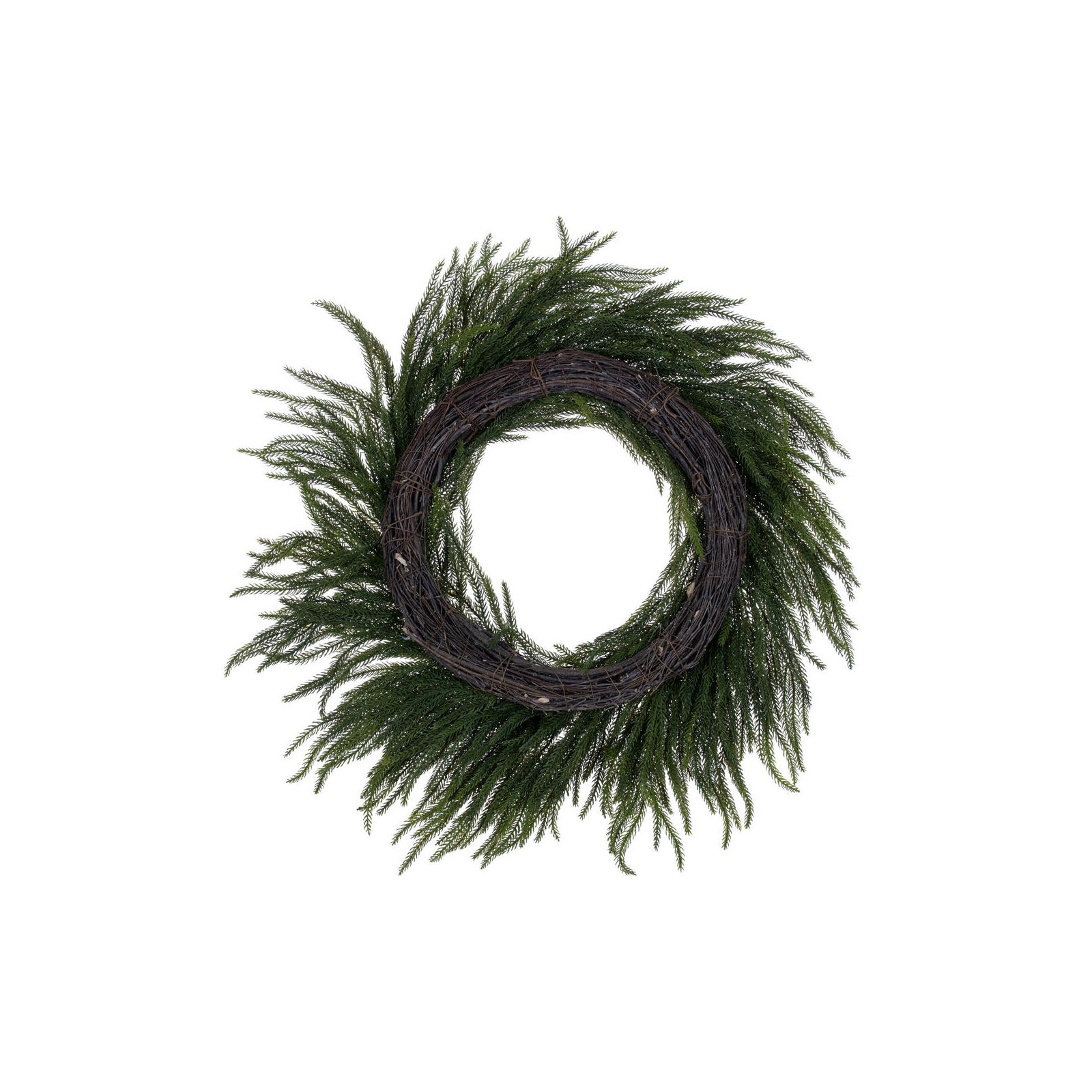 28'' Faux Pine Plastic Wreath