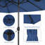 Parasol de marché rectangulaire à double face 15 pi x 9 pi avec manivelle - Parasol en acier robuste-1667567574