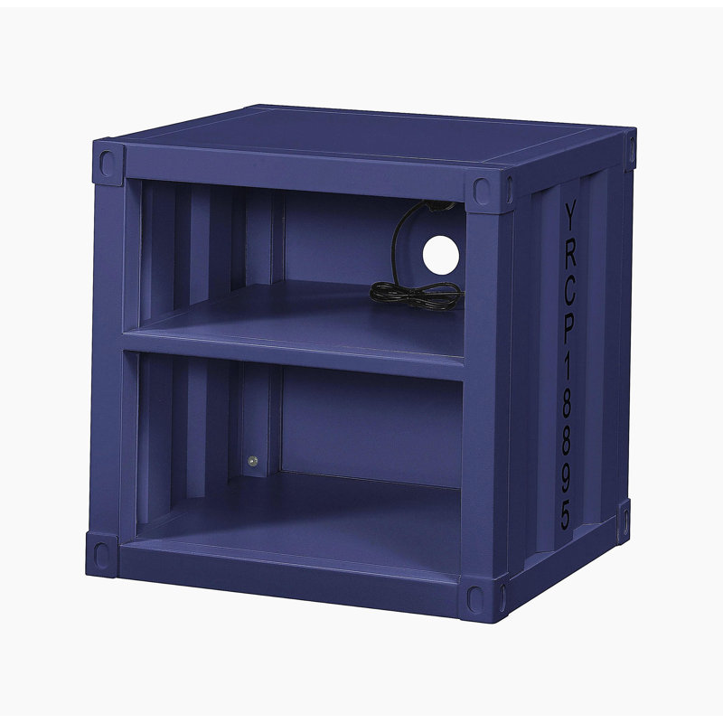 Table de chevet Cargo, Bleu