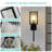 2-pack Matte Black Modern Outdoor Wall Light - Ul-listed Waterproof Outdoor Sconce With E26 Base & Glass Shade