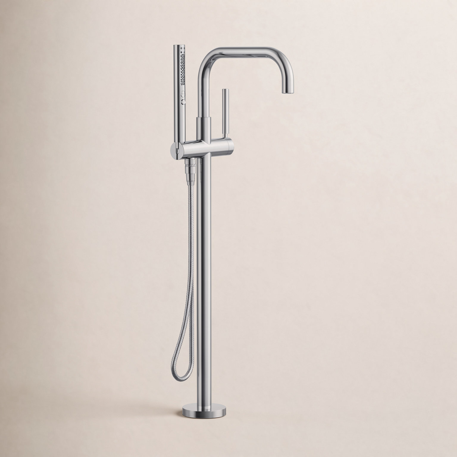 Purist Freestanding Bath Filler Trim, Polished Chrome