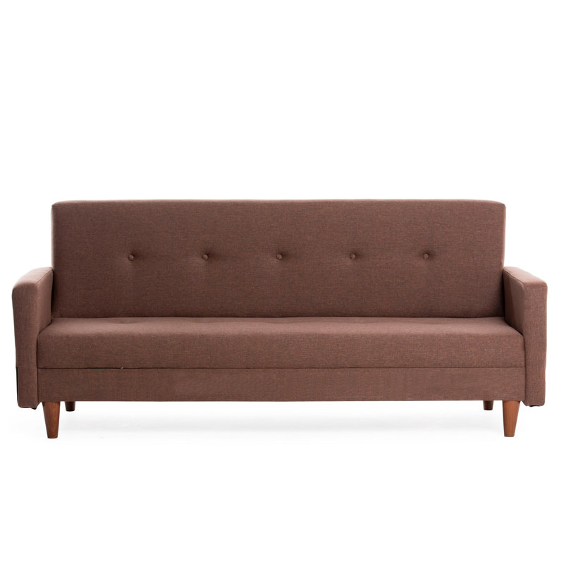 Allinson 200cm Upholstered Sofa Bed, Brown