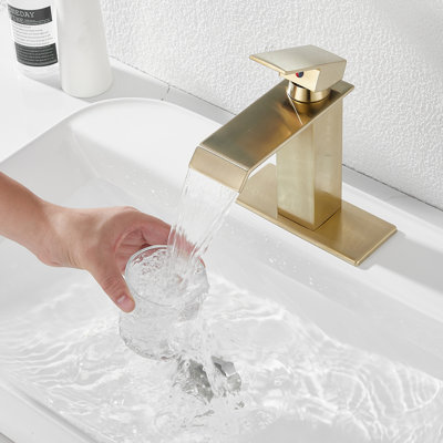 Single-Hole Single-handle Bathroom Faucet with Drain Assembly